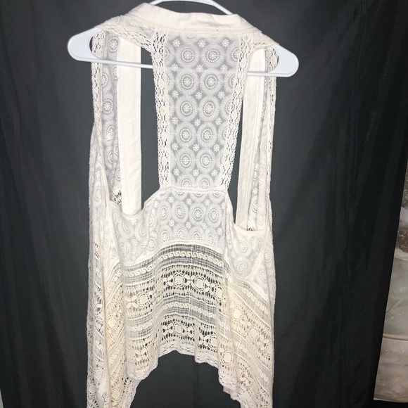 Karen Kane Crochet Duster Vest - Picture 5 of 5